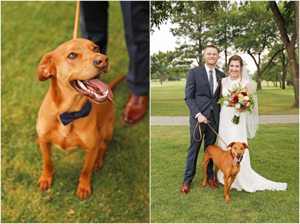 Yellowstone Country Club Wedding Bride and Groom with Dog