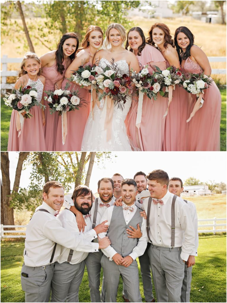 Camelot Ranch Fall Wedding Party
