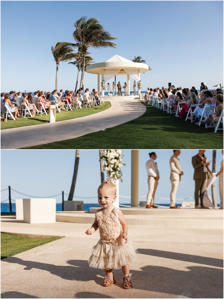 Cancun Destination Wedding Ceremony at Hyatt Ziva Mexico Resort in the gazebo