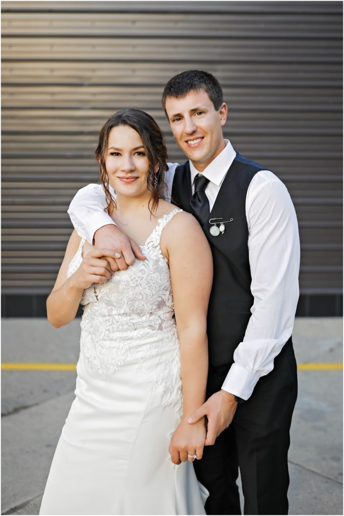 Black and White Wedding in downtown Billings at the Pub Station