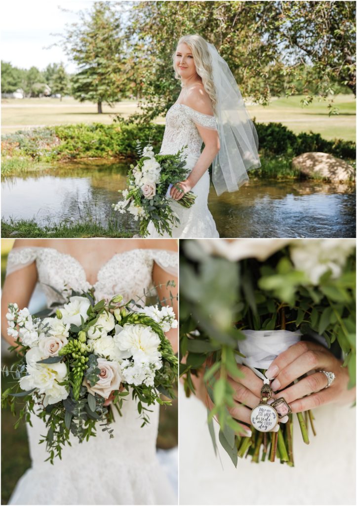 Red Lodge Mountain Golf Course Wedding Bride and Bouquet