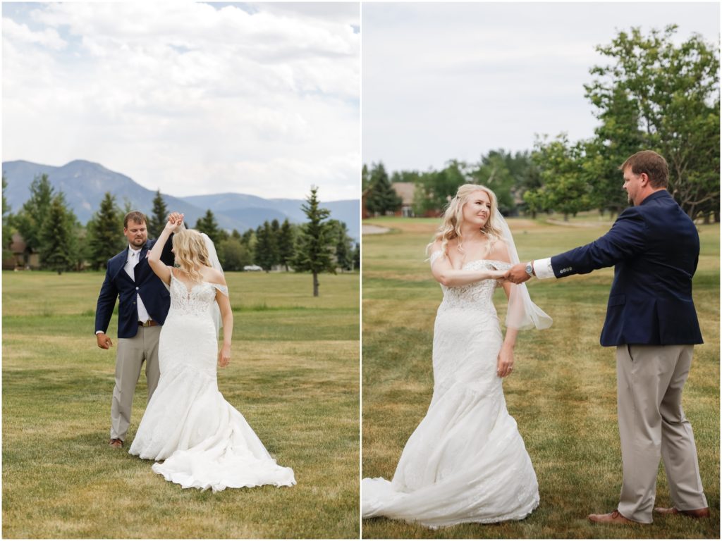 Red Lodge Mountain Golf Course Wedding First Look