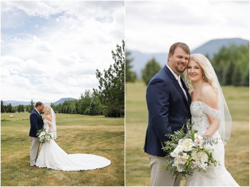 Red Lodge Mountain Golf Course Wedding Bride and Groom