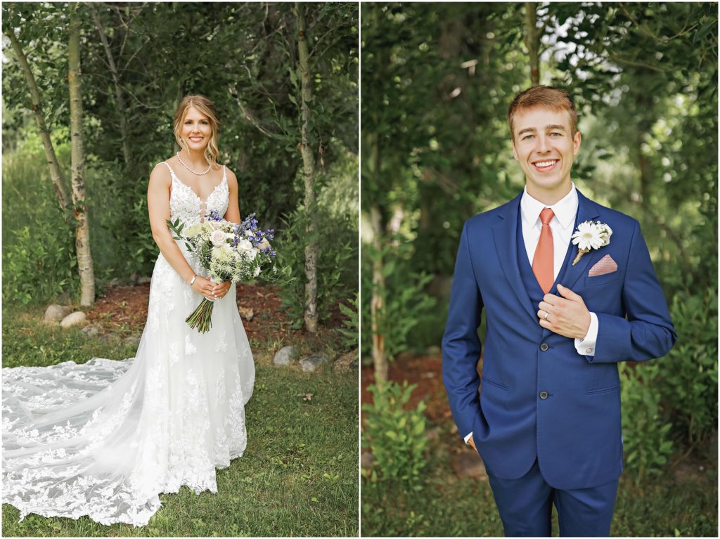 MT Wildflower Wedding Bride and Groom Portraits