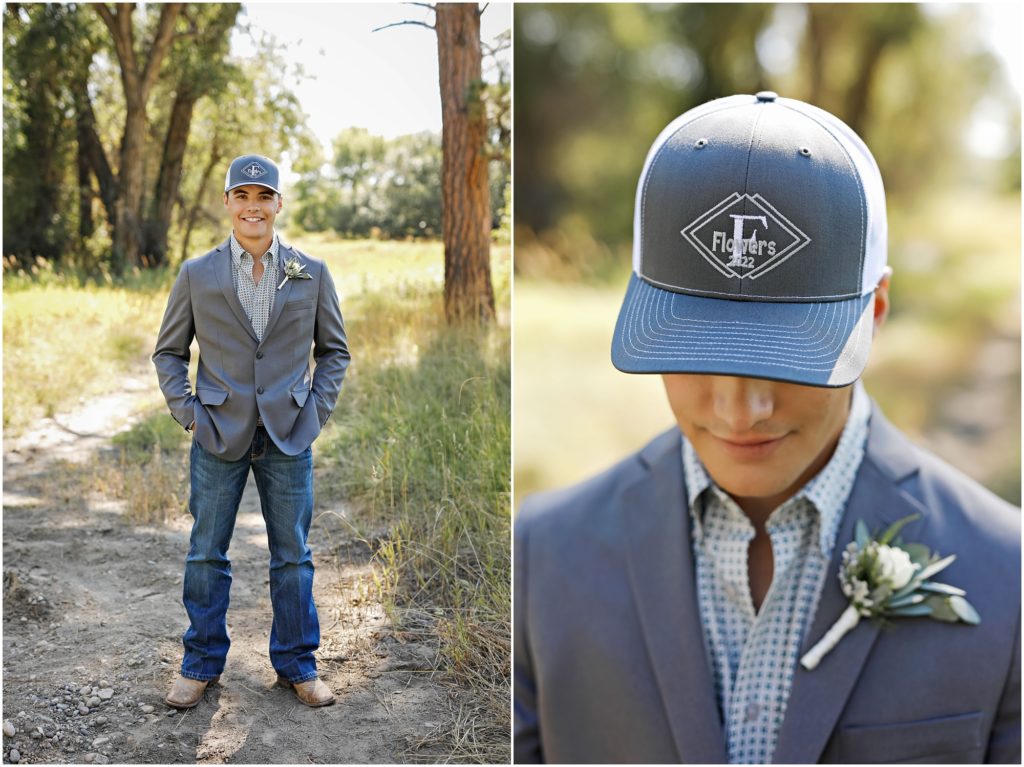 Joliet Wedding Groom Portraits with custom hat