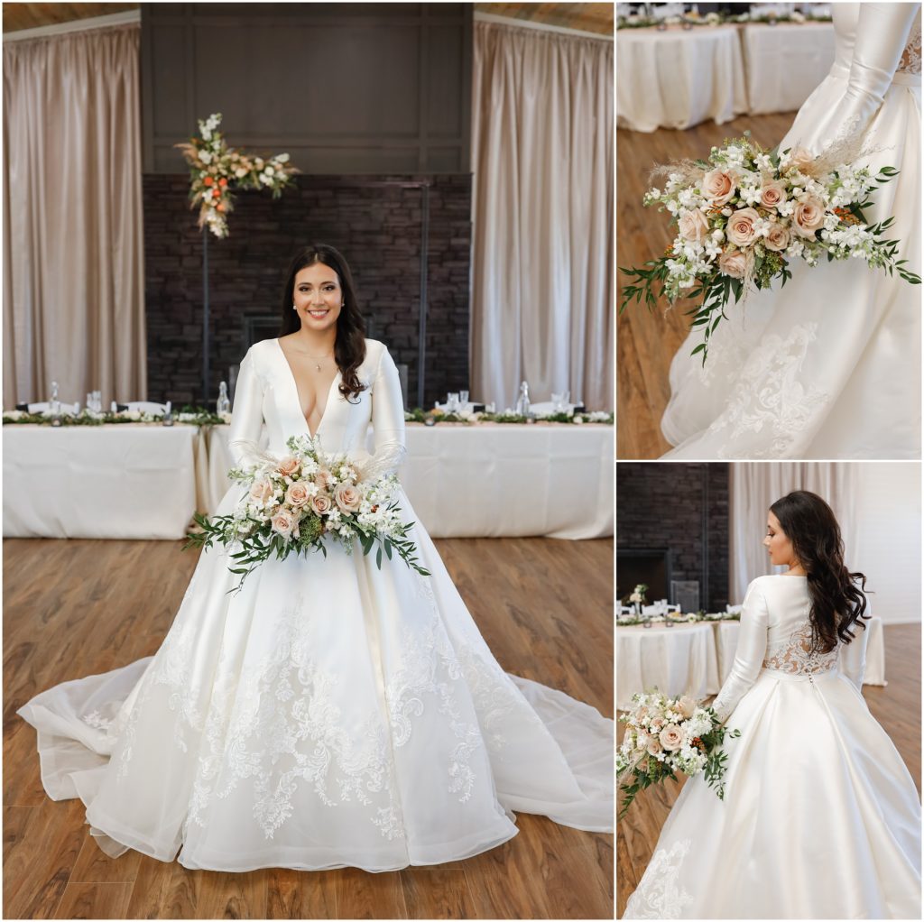 Classic WillowBrooke Wedding Bride with dusty beige roses