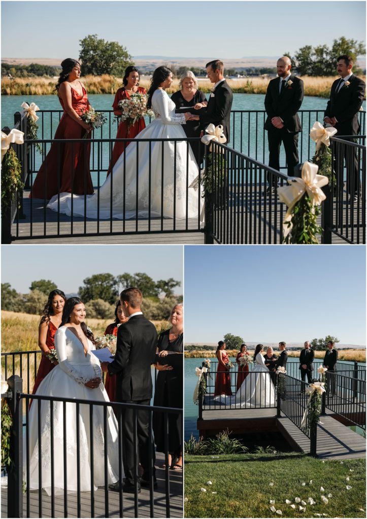 Classic WillowBrooke Wedding ceremony on dock