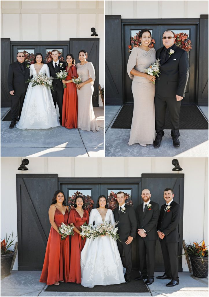 Classic WillowBrooke Wedding Rust and Black Wedding Party