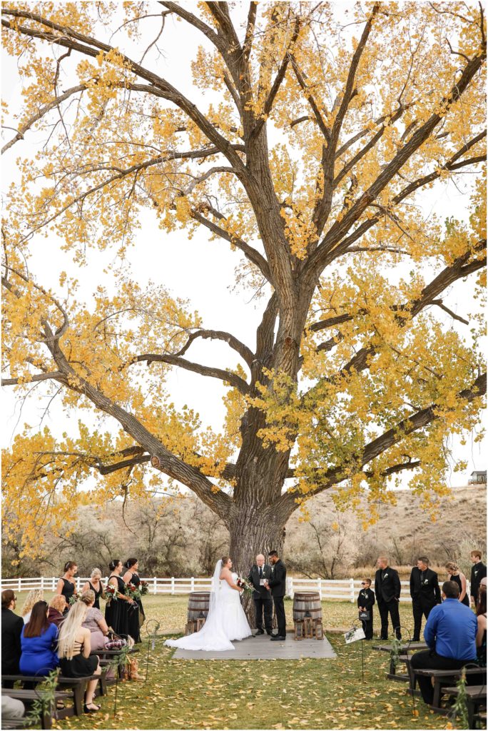 Fall Camelot Ranch Wedding Ceremony