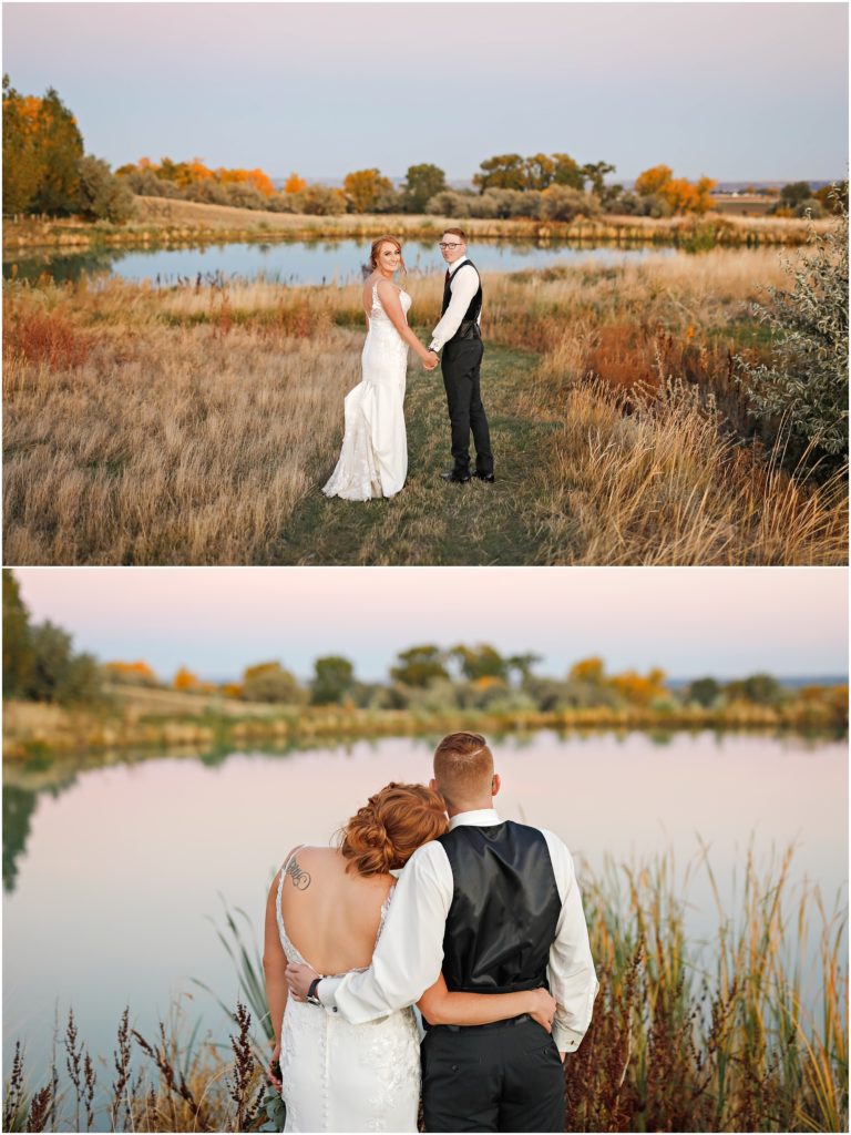 Fall WillowBrooke Wedding Bride & Groom Sunset Photos
