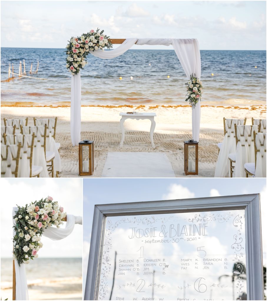 Mexican Destination Wedding Beach Ceremony