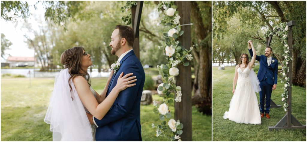 The Ponds at Dry Creek Bride and Groom First Look