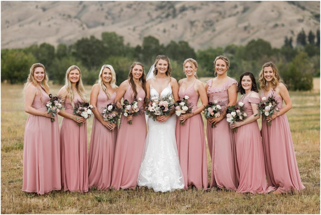 Wyoming Summer Wedding Bridal Party