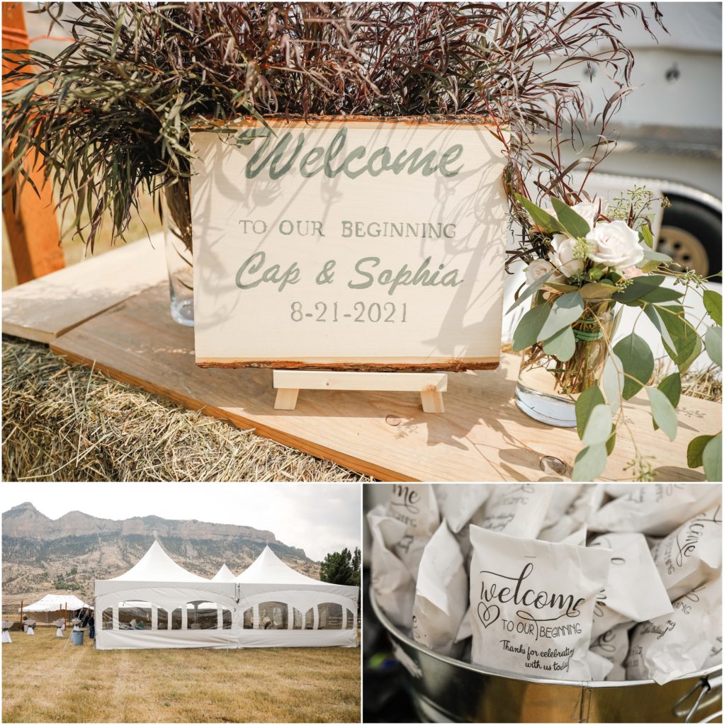 Wyoming Summer Wedding Outdoor Reception