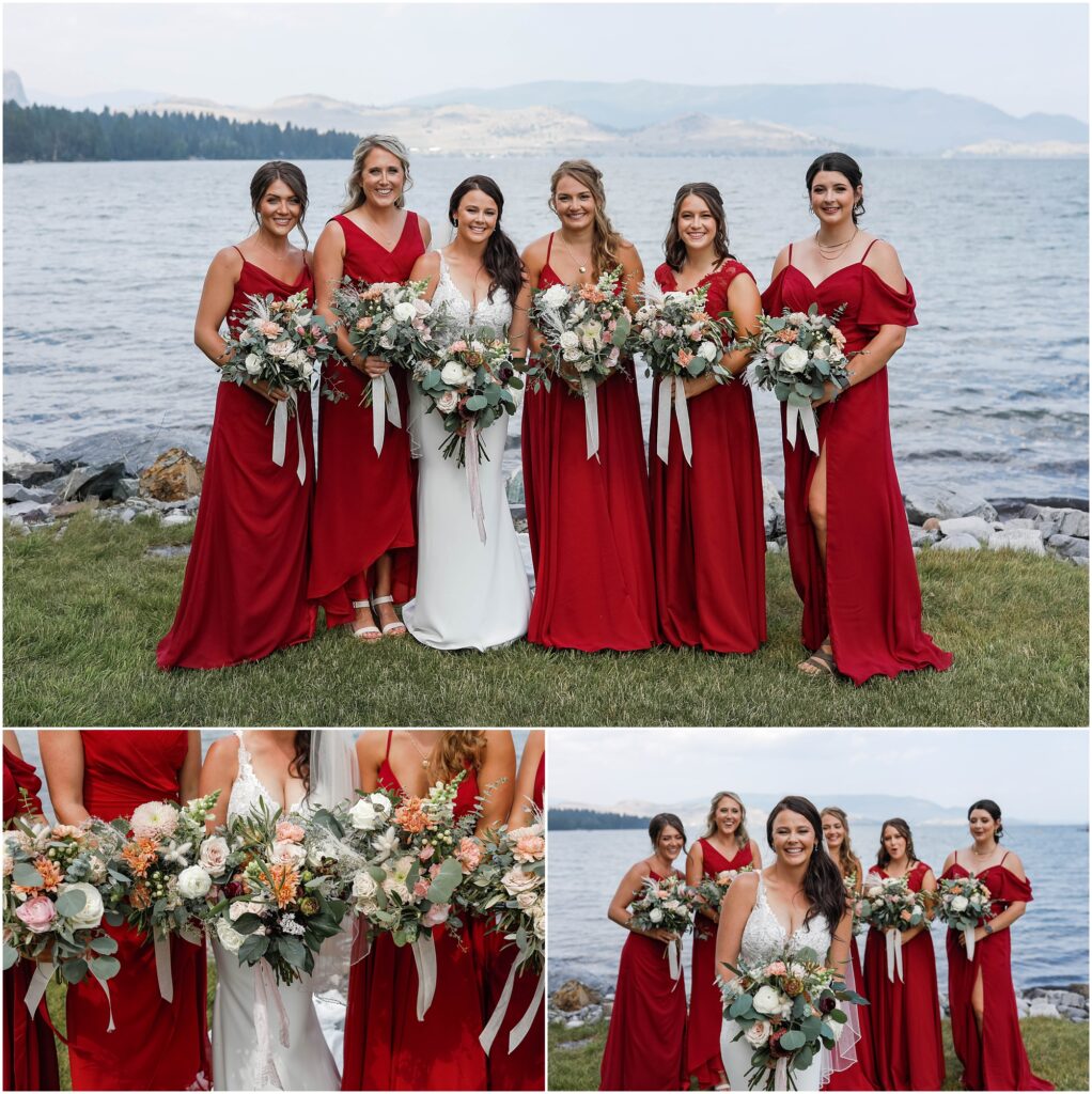 Flathead Lake Wedding Bride & Bridesmaids