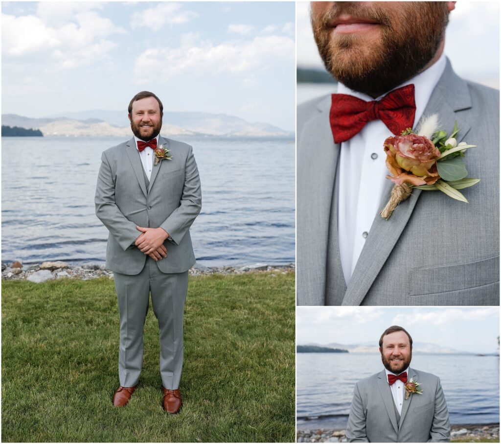 Flathead Lake Wedding Groom