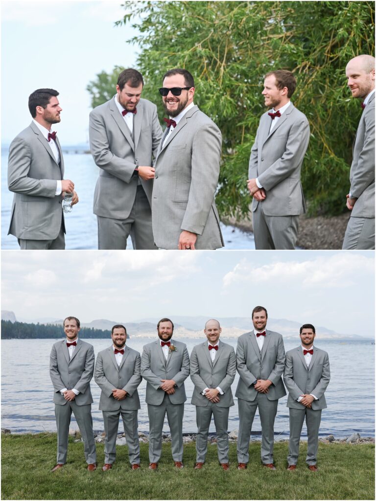 Flathead Lake Wedding Groom & Groomsmen