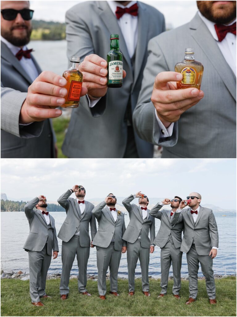 Flathead Lake Wedding Groom & Groomsmen