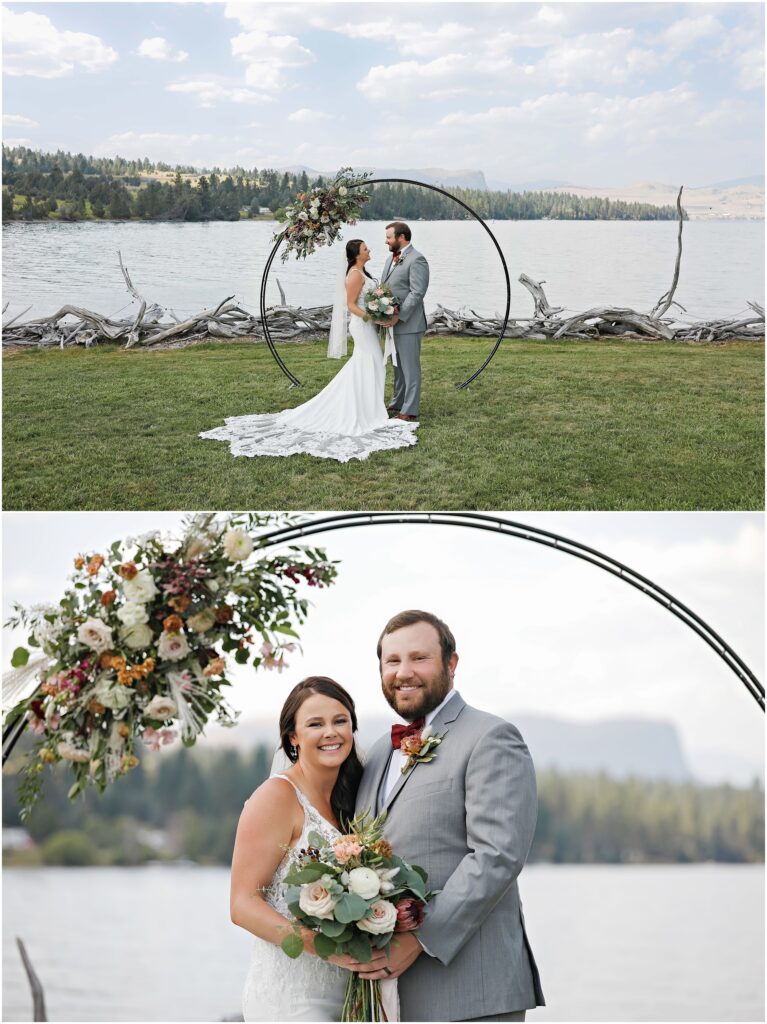 Flathead Lake Wedding Bride & Groom Portraits