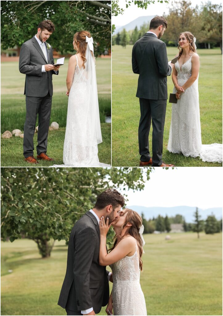 Red Lodge Mountain Wedding Bride and Groom Photos