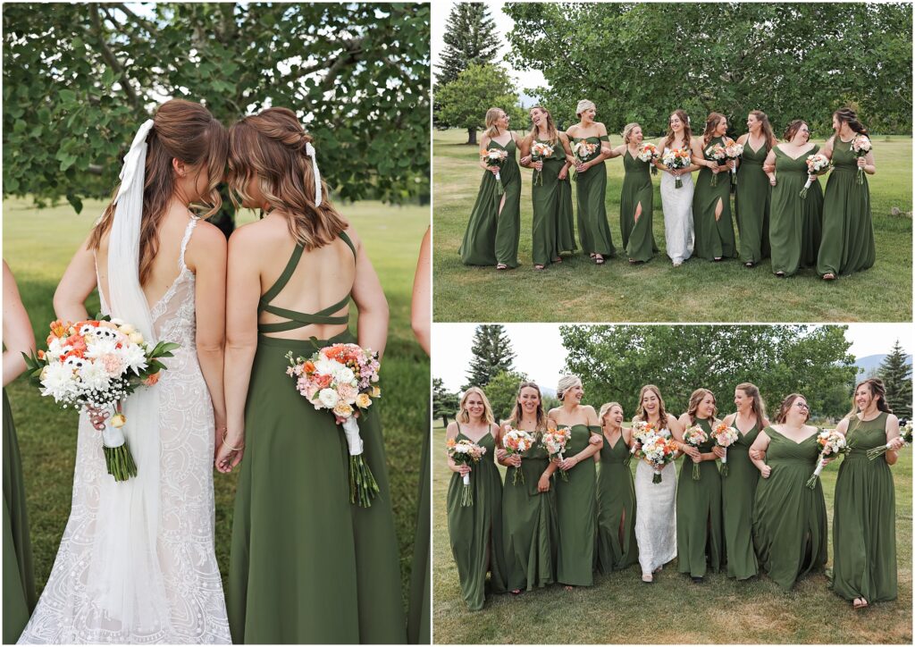 Red Lodge Mountain Wedding Bride with Bridesmaids Photos