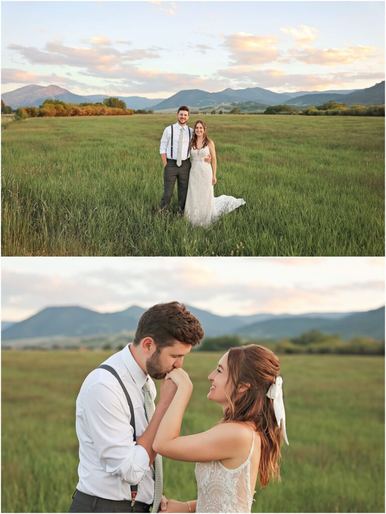 Red Lodge Mountain Wedding Bride and Groom Photos