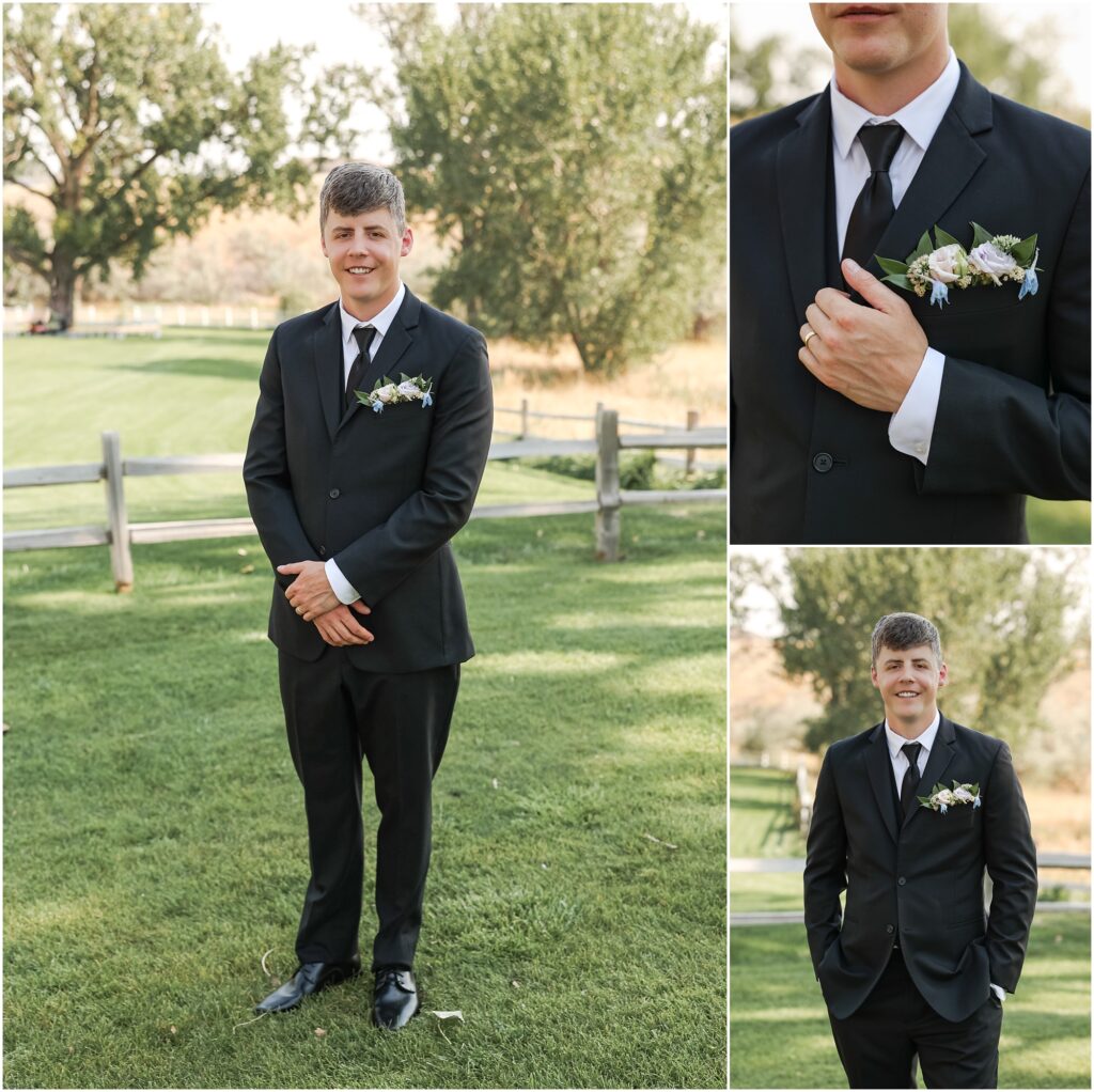 Billings Camelot Ranch Wedding Groom Photos