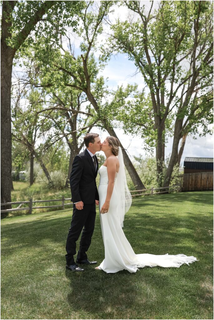 Elegant Montana Wedding at Camelot Ranch Bride and Groom Photo