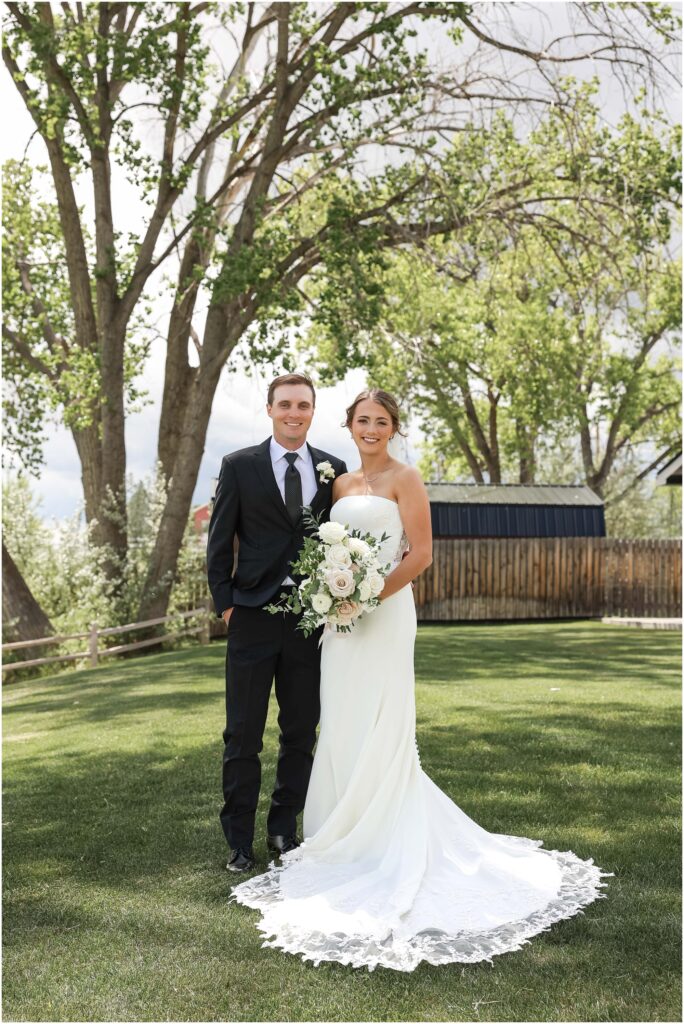Elegant Montana Wedding at Camelot Ranch Bride and Groom Photo