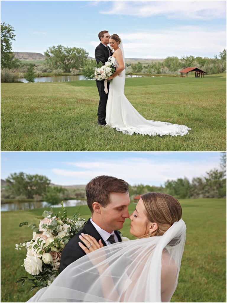 Elegant Montana Wedding at Camelot Ranch Bride and Groom Photo