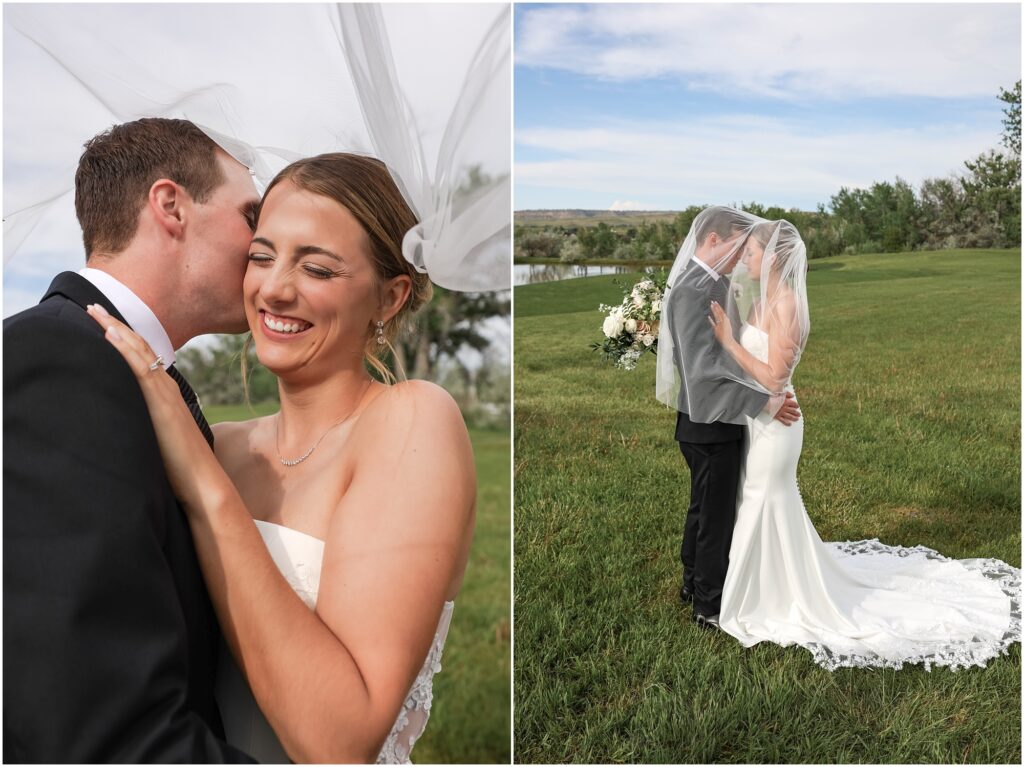 Elegant Montana Wedding at Camelot Ranch Bride and Groom Photo