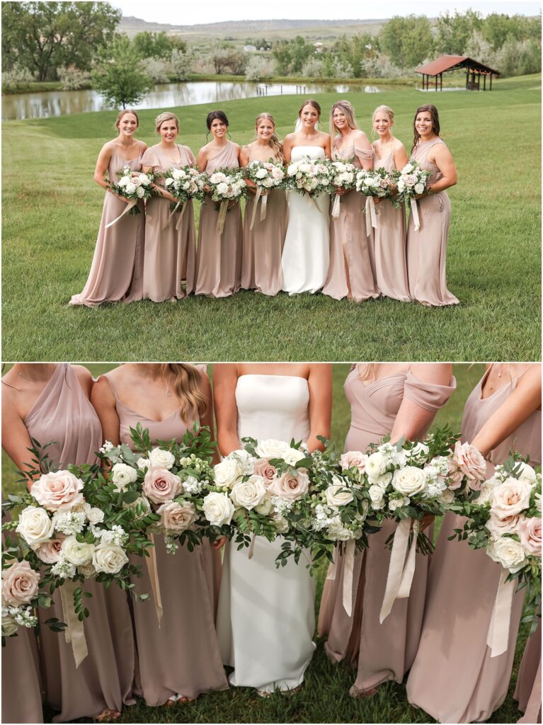 Elegant Montana Wedding at Camelot Ranch Bridal Party Photos