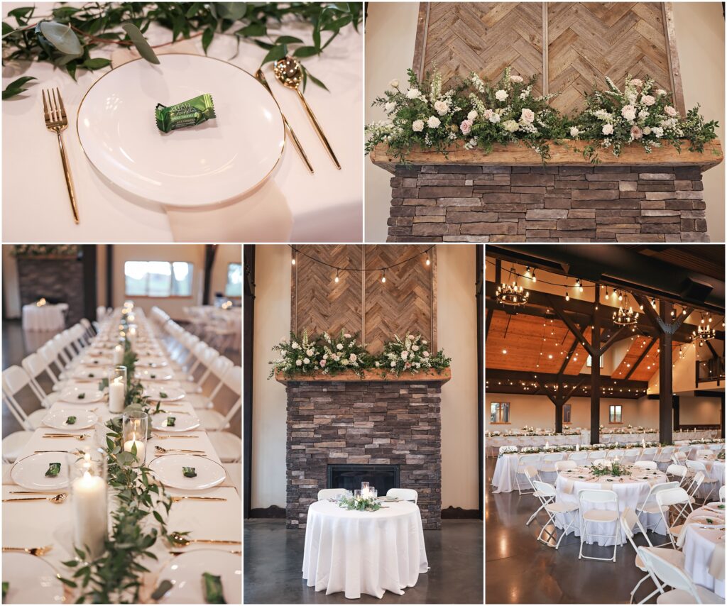 Elegant Montana Wedding at Camelot Ranch Reception Details Photos