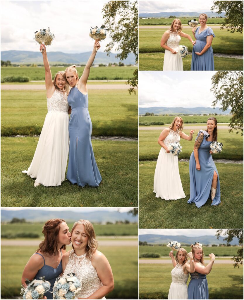 Intimate Bozeman Wedding - Bride & Bridesmaids Photos