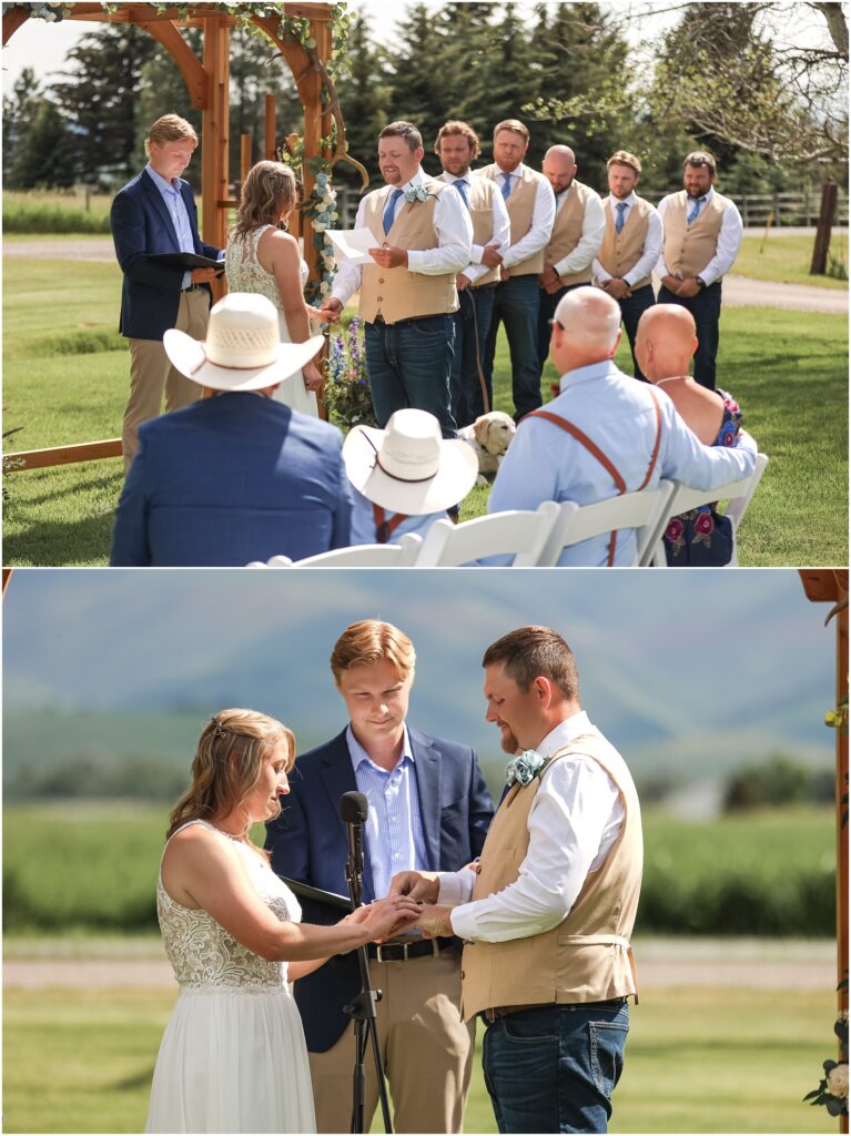 Intimate Bozeman Wedding - Ceremony Photos