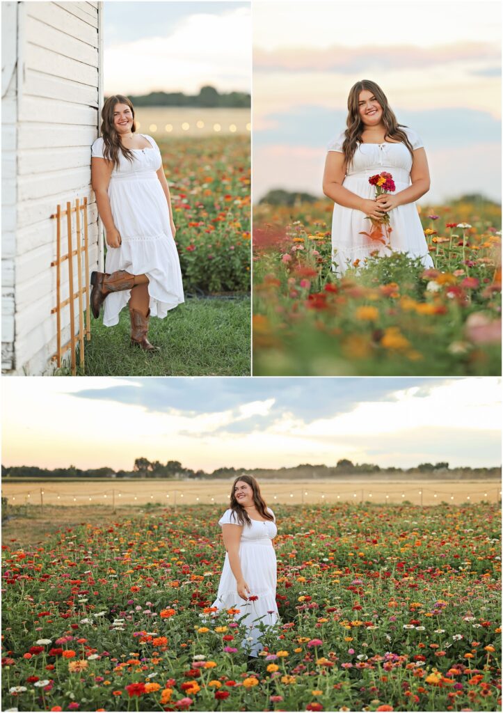 Billings Senior Photographer in a Flower Field