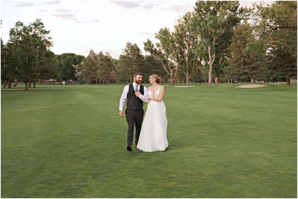 Hilands Golf Club Wedding Reception Bride and Groom Photo